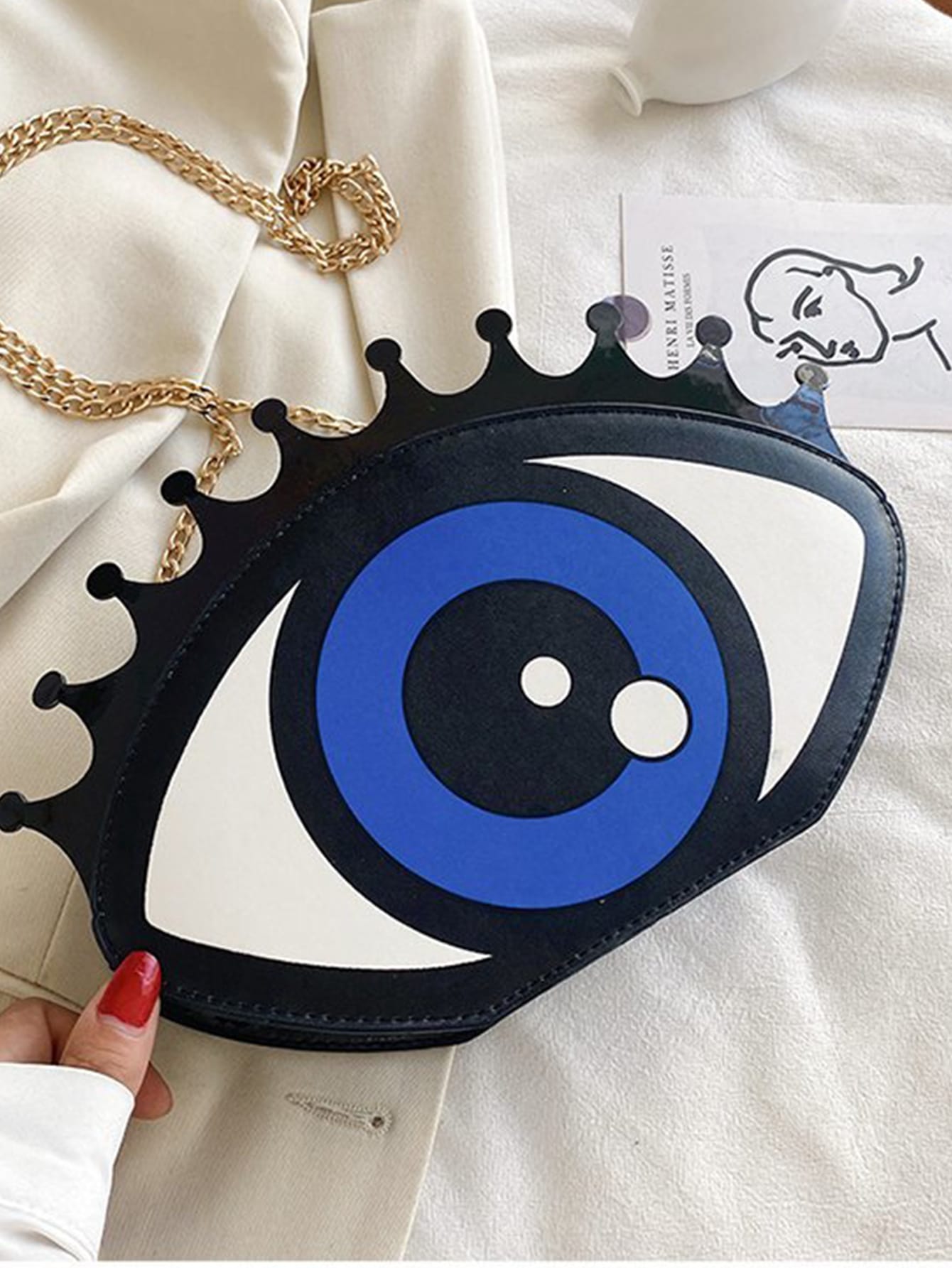 Eye Design Chain Bag