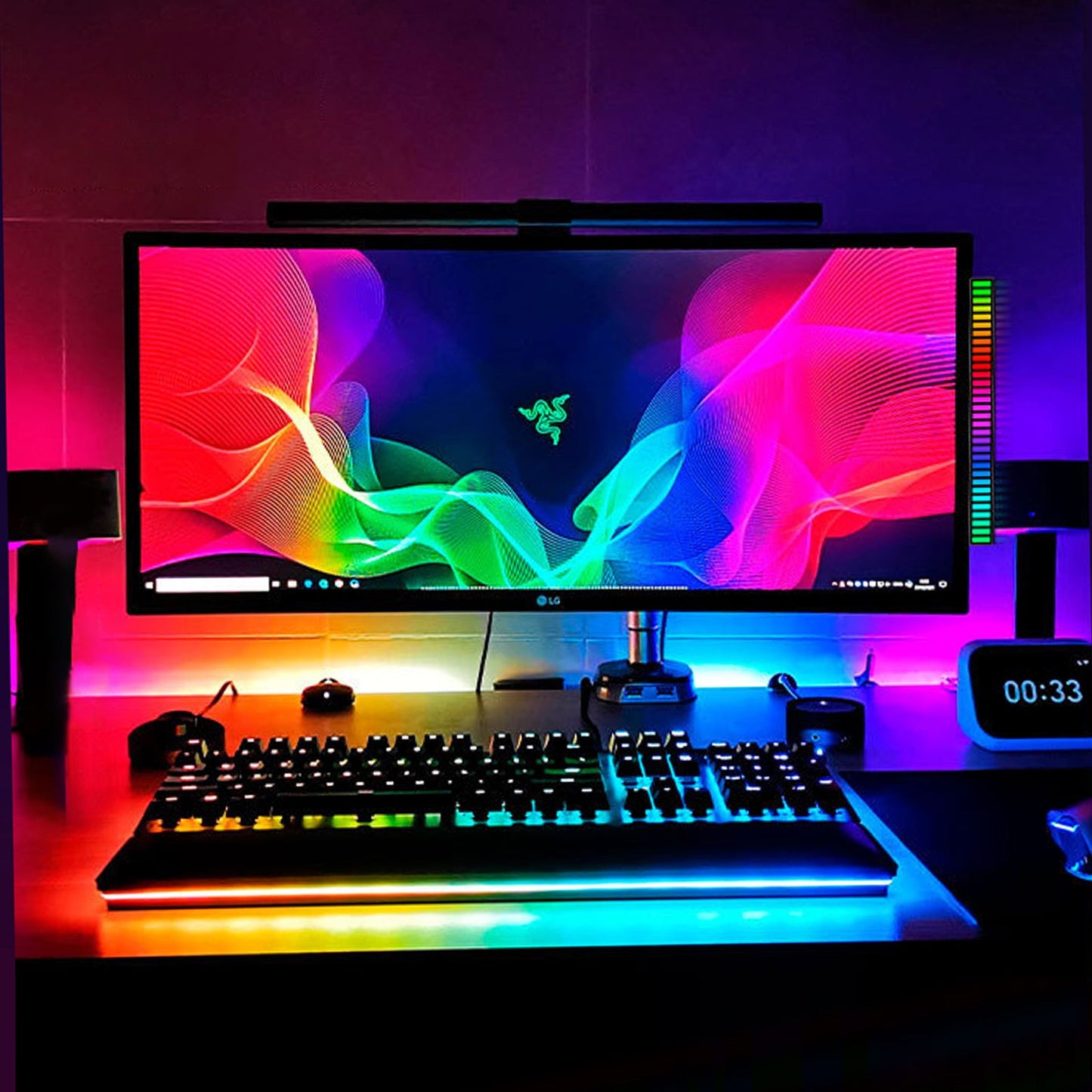 RGBIC Voice Control Magic Color Music Pickup Lamp for TV Stand