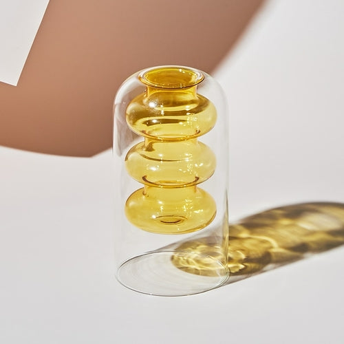 Nordic creative colored glass vase ornaments creative hydroponic