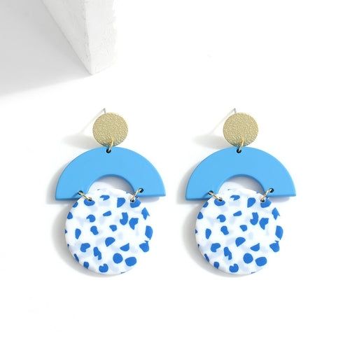 Unique Colourful Abstract Pattern Polymer Clay Earrings