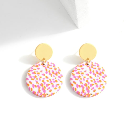 Unique Colourful Abstract Pattern Polymer Clay Earrings