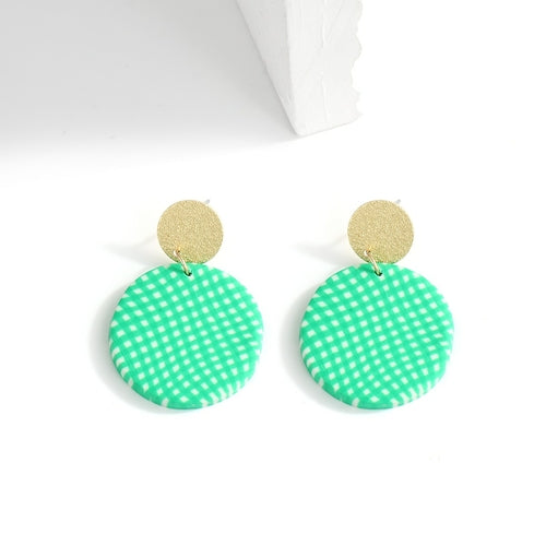 Unique Colourful Abstract Pattern Polymer Clay Earrings