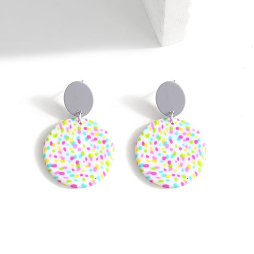 Unique Colourful Abstract Pattern Polymer Clay Earrings