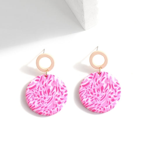 Unique Colourful Abstract Pattern Polymer Clay Earrings