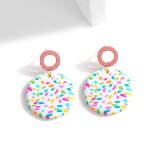 Unique Colourful Abstract Pattern Polymer Clay Earrings