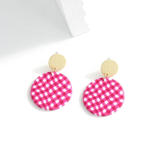 Unique Colourful Abstract Pattern Polymer Clay Earrings