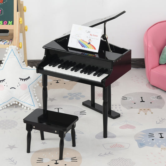 HOMCOM 30 Keys Mini Kids Piano for Child with Music Stand and Bench