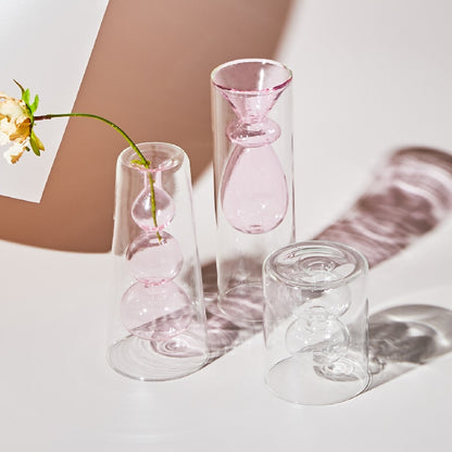 Nordic creative colored glass vase ornaments creative hydroponic