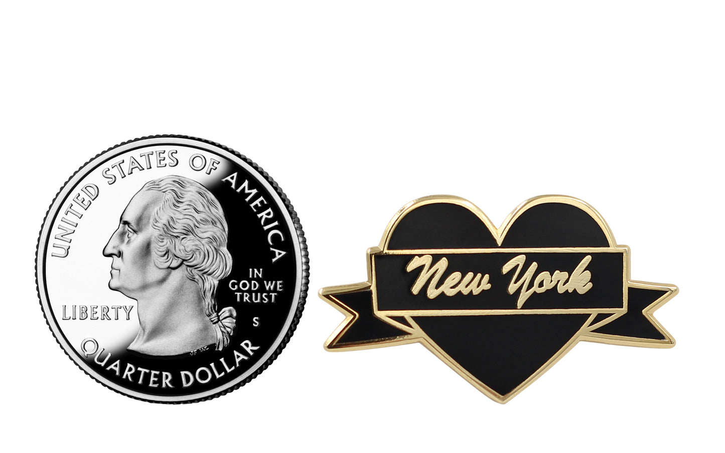I Heart New York – Black & Gold City Pin